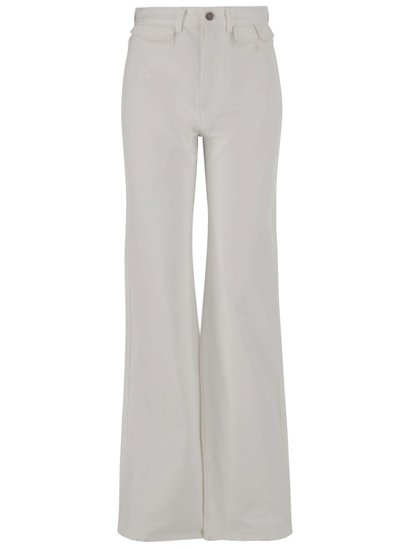 Chloé High Waist Cotton Flare Jeans