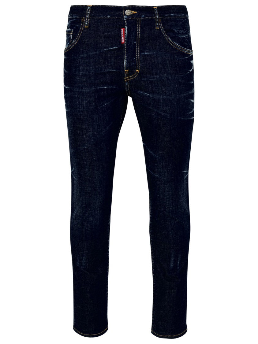 Dsquared2 Blue Cotton Skater Jeans