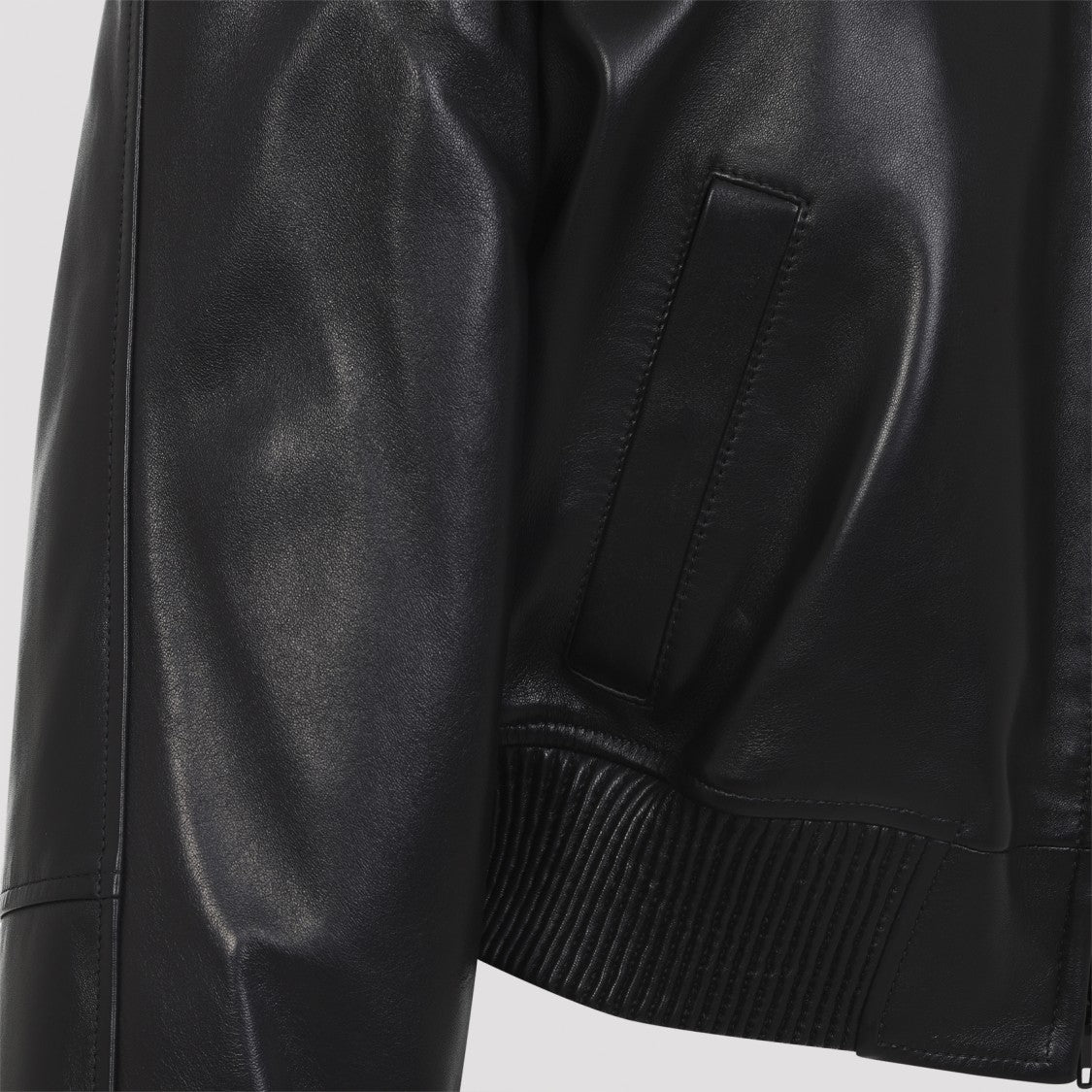 Phoebe Philo Smooth Lamb Leather Tailored Jacket With Cropped Fit