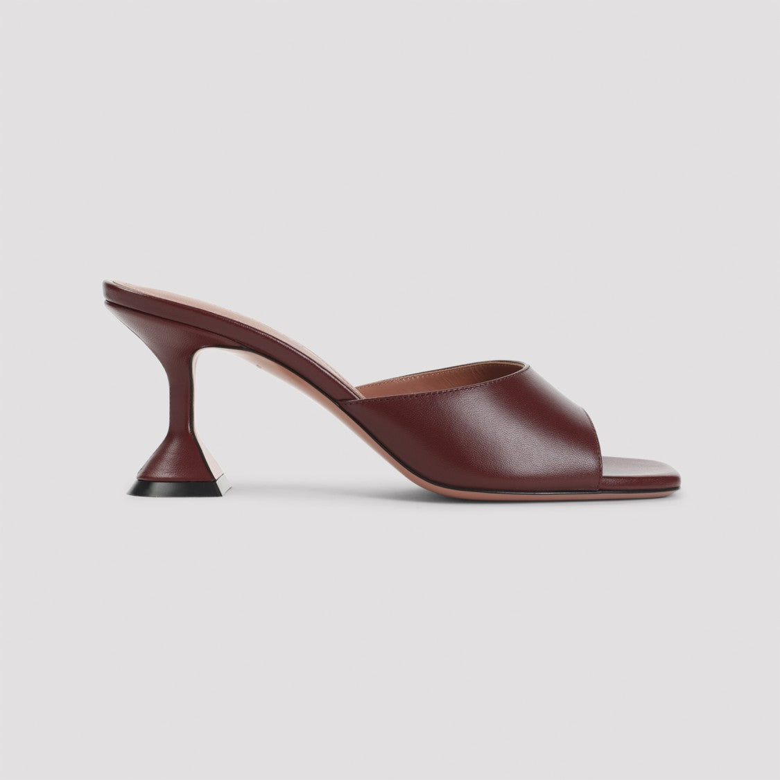 Amina Muaddi Flared Heel Open-Toe Mules