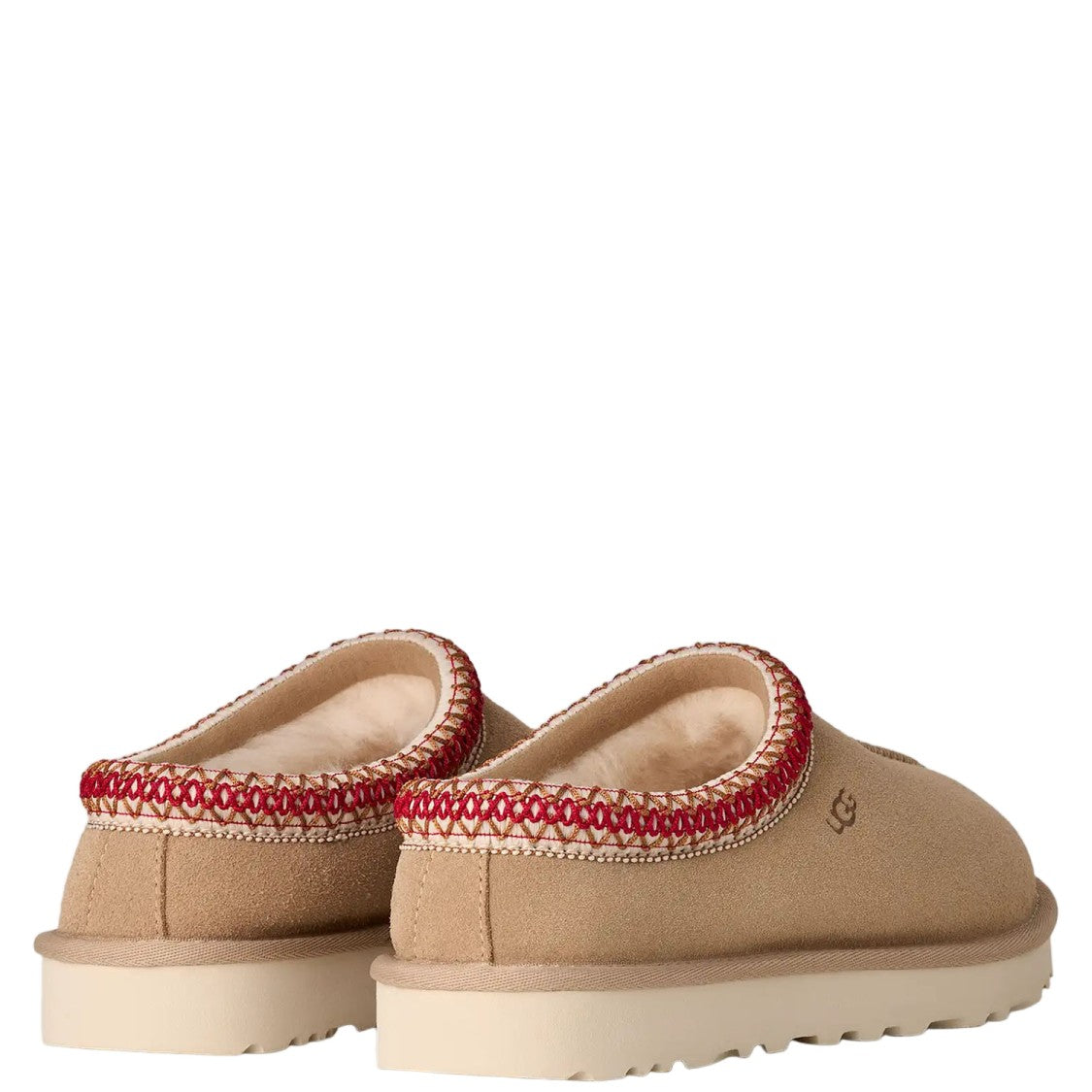 Ugg Beige/Red Suede Mules