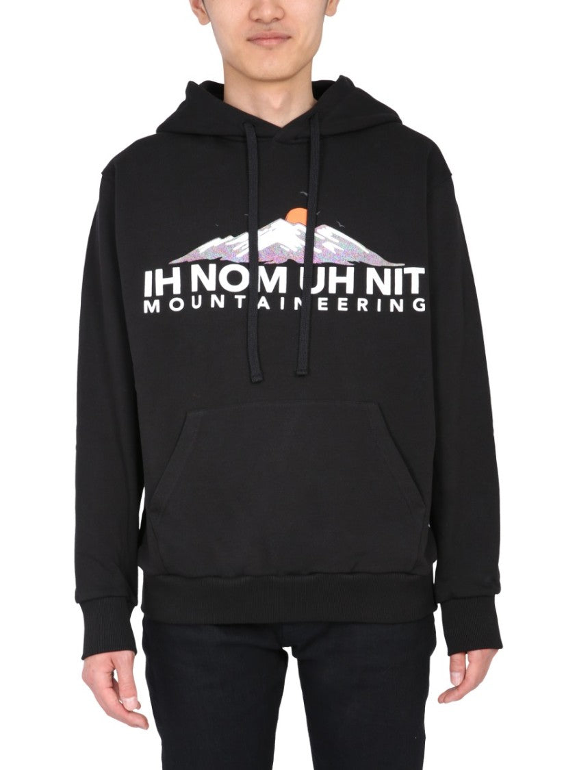 Ih Nom Uh Nit Graphic Mountain Hoodie With Drawstring