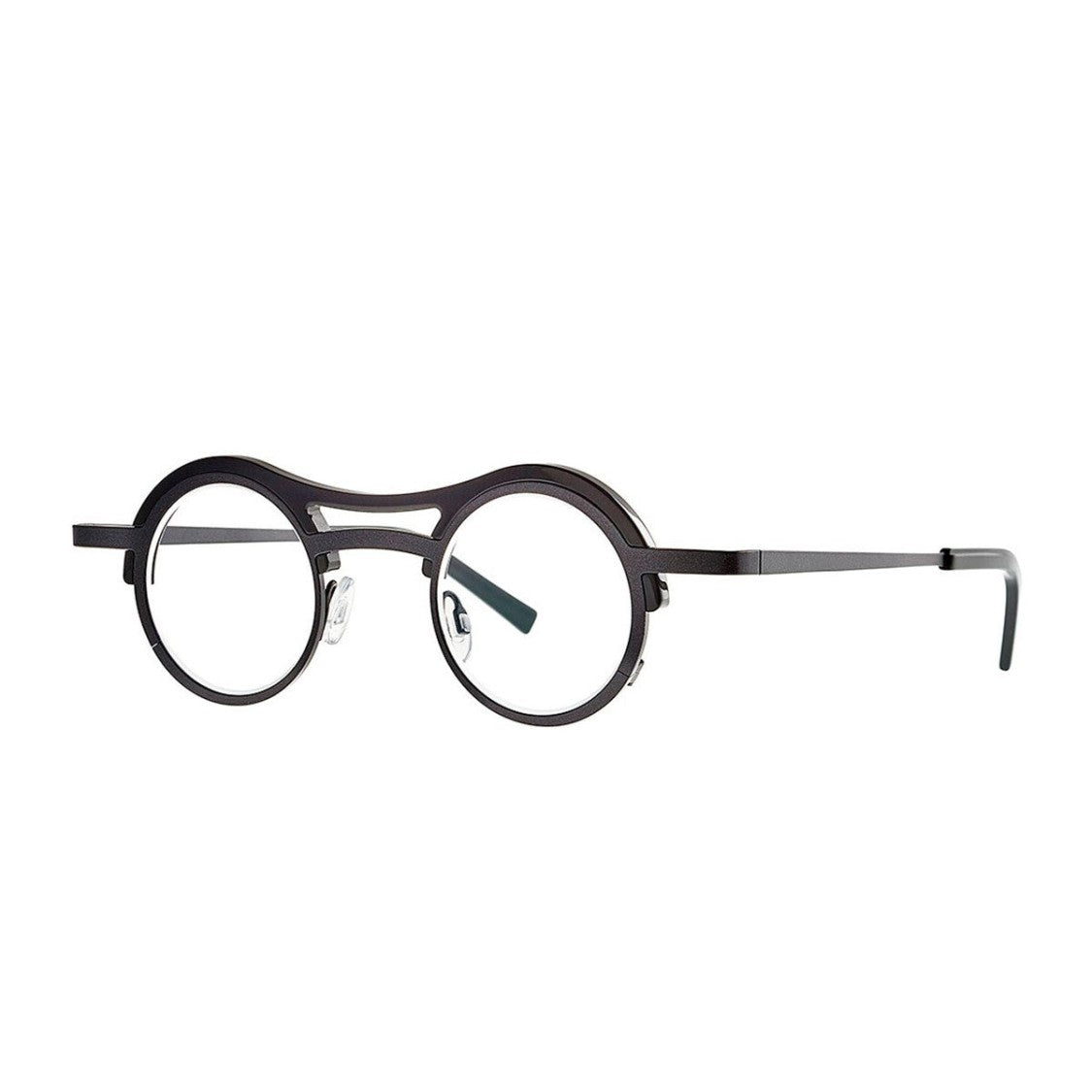 Theo Eyewear Black Cocoa Mocha Titanium Sunglasses