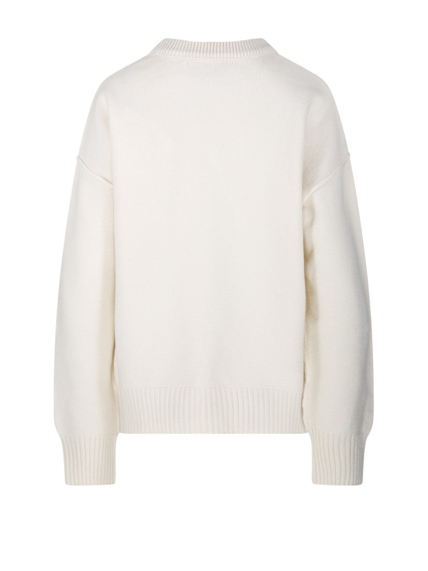 Ami Adc Round Neck Sweater Felted Merino