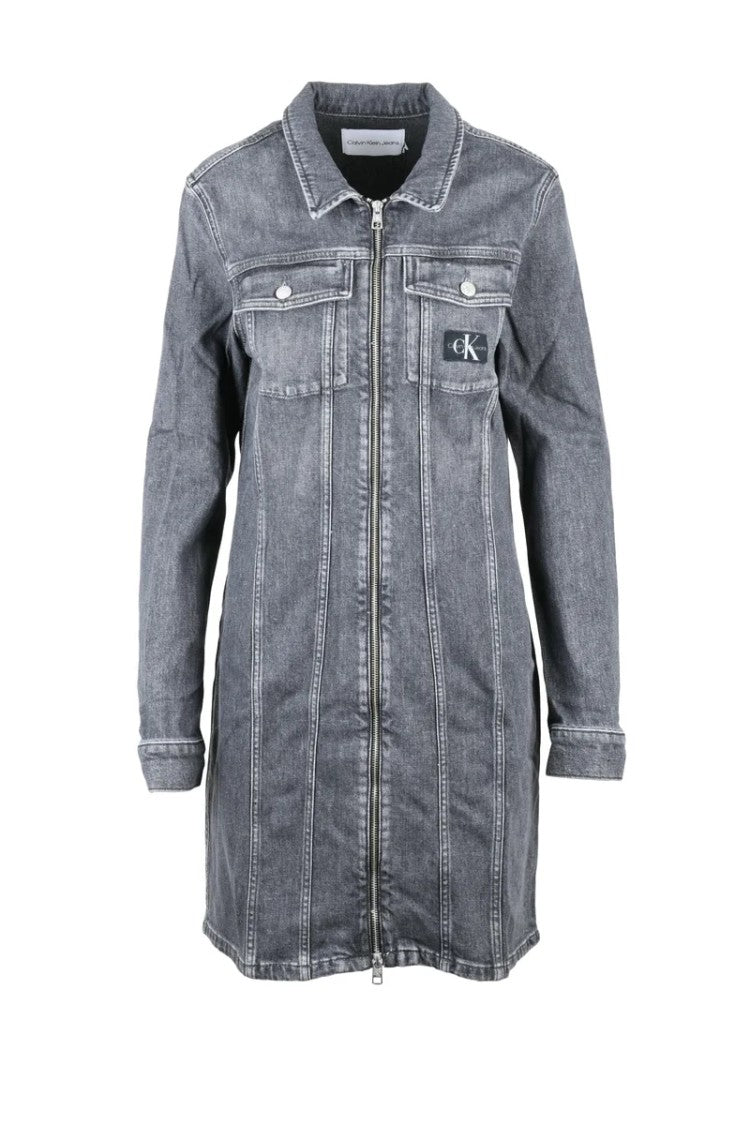 Calvin Klein Jeans Grey Zip Mini Dress