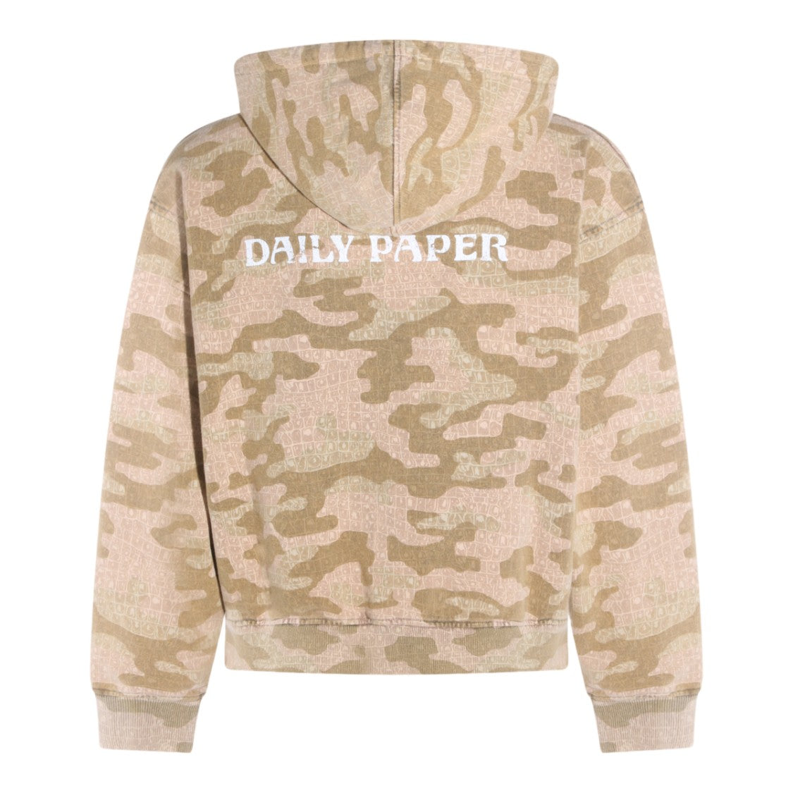 Daily Paper Camo Crew Neck Hoodiewith Ribbed Cuffs