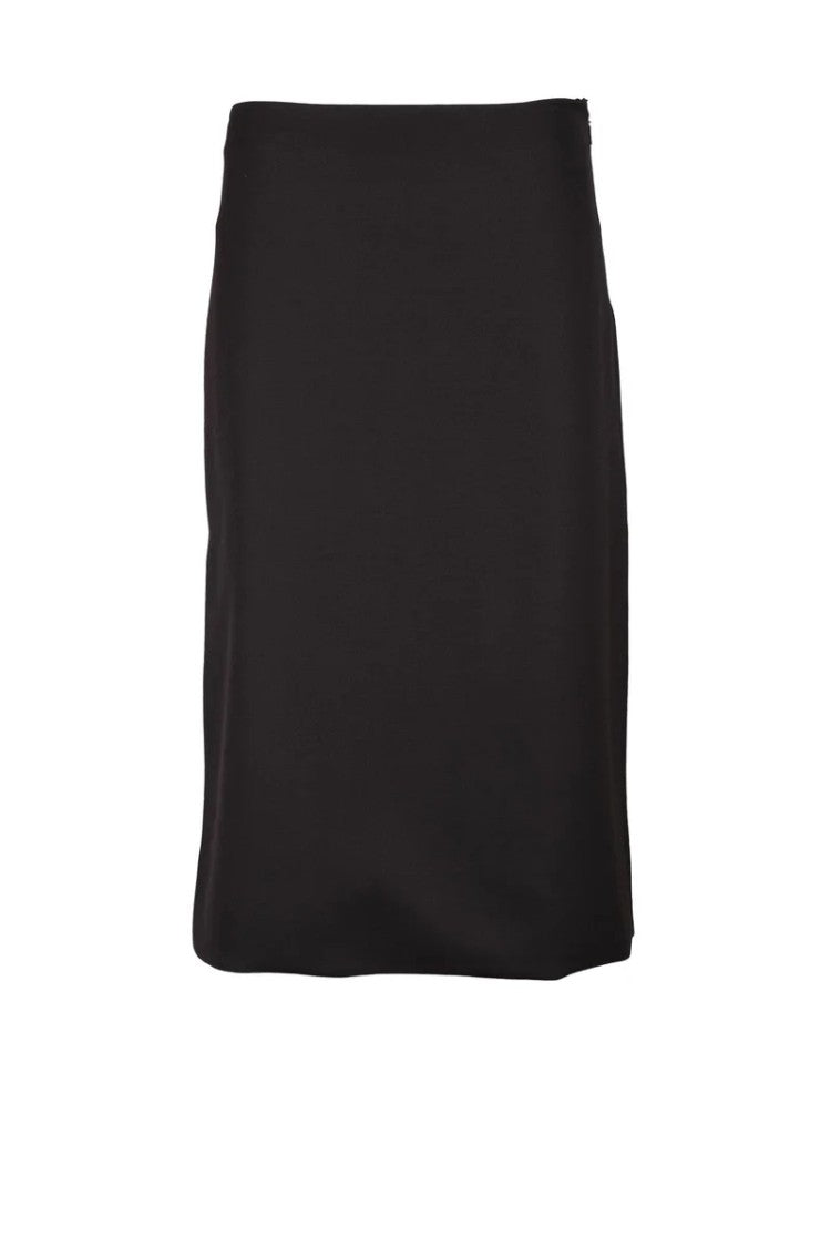 Fendi Virgin Wool Pencil Skirt - Brown