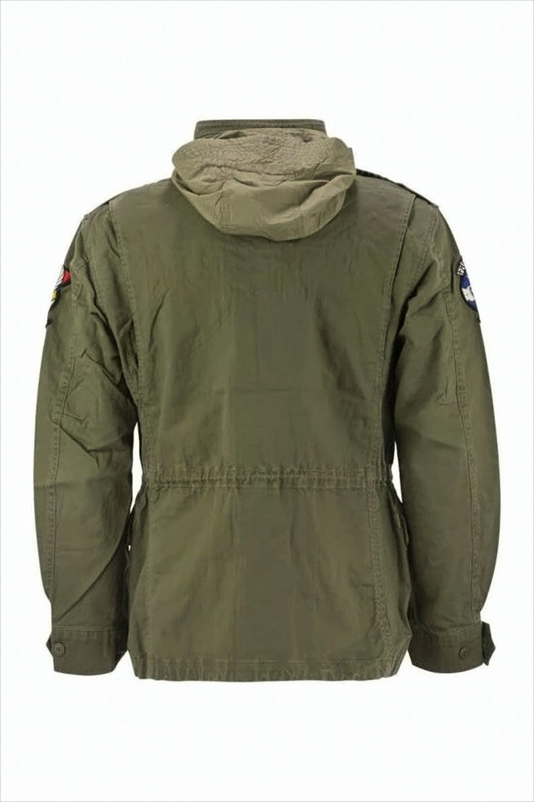 Polo Ralph Lauren Military-Inspired Green Jacket With Adjustable Hood And Pockets
