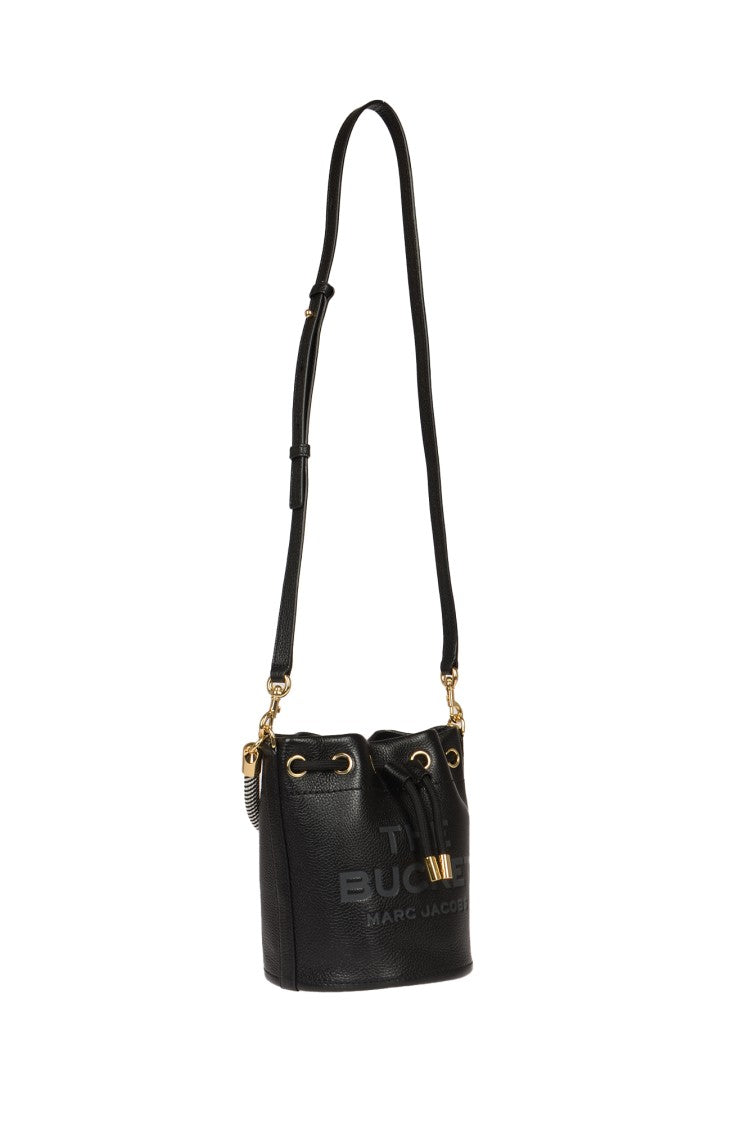 Marc Jacobs Textured Leather Bucket Bag With Drawstring Closure