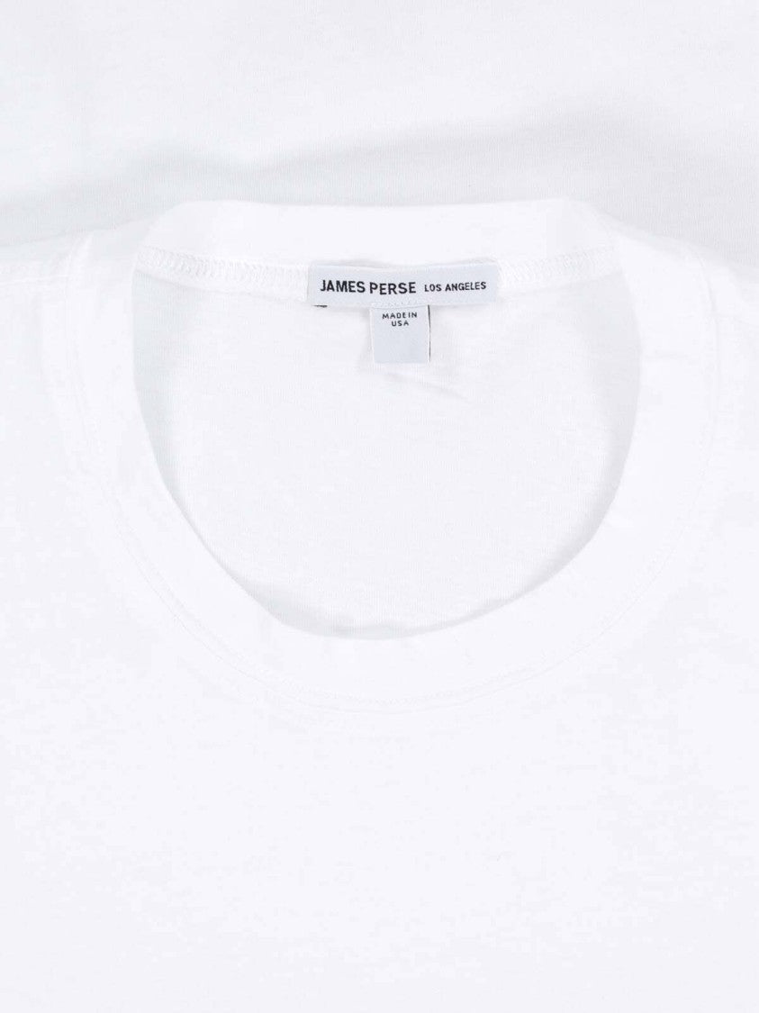 James Perse White Long-Sleeve Soft Cotton T-Shirt