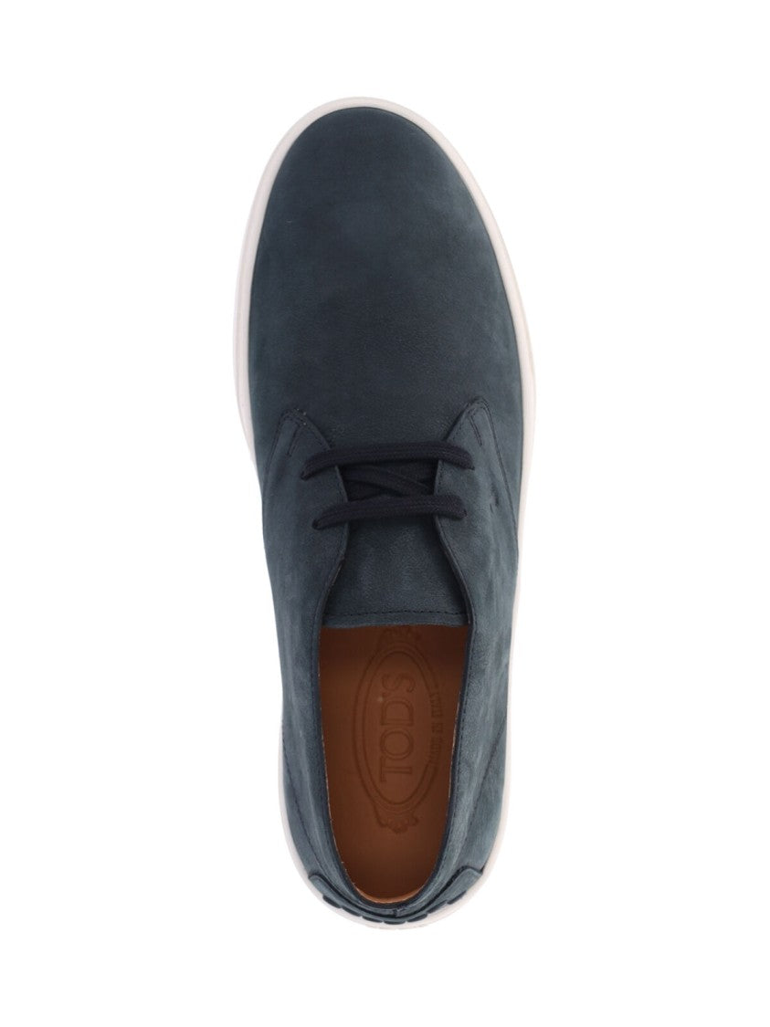 Tod's Blue Suede Low-Top Sneakers