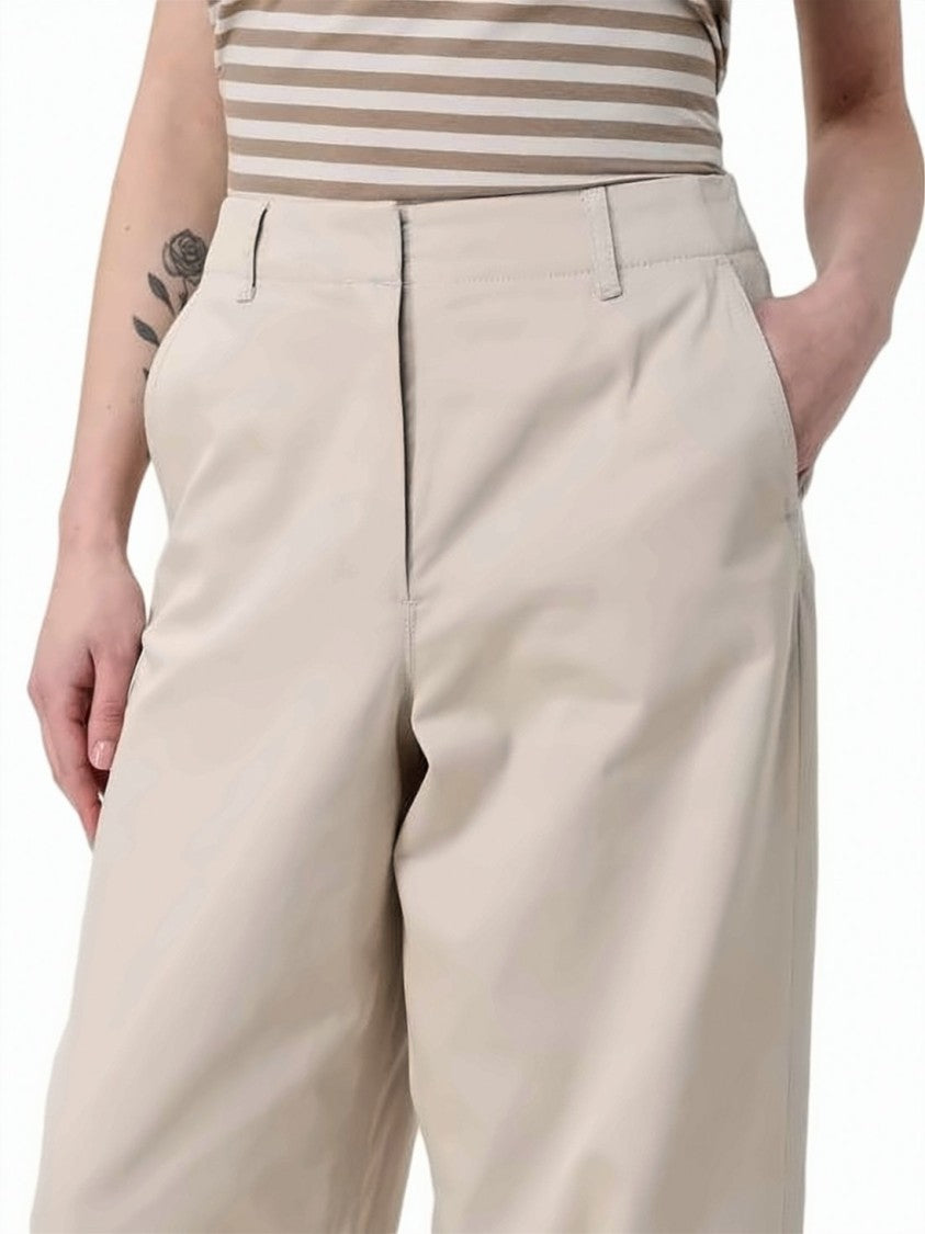Max Mara High-Waisted Straight-Leg Pants With Concealed Fastening And Side Pockets