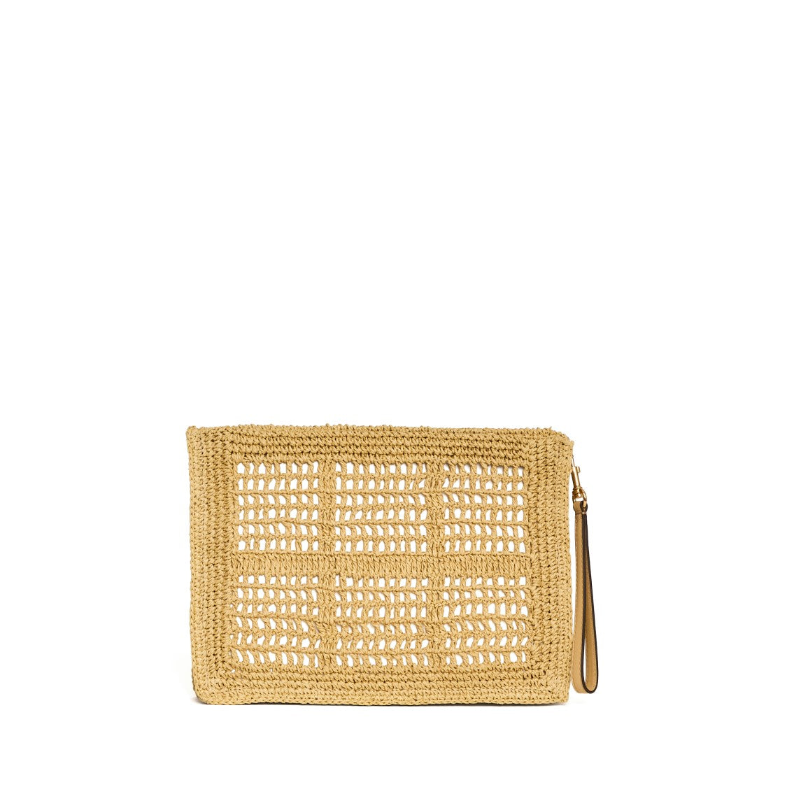 Tory Burch Ella Hand Crocheted Rafia Pouch Clutch