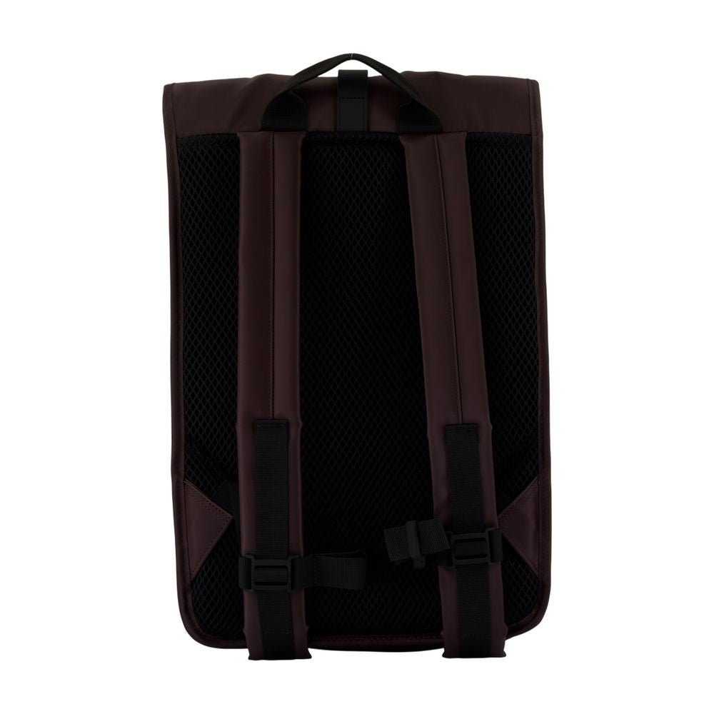 Rains Rolltop Rucksack W3 Backpack - Synthetic - Burgundy