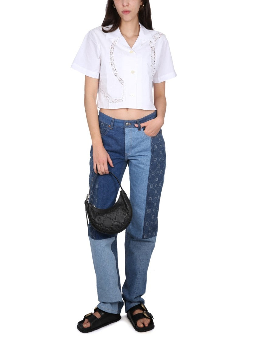 Marine Serre Patchwork Denim Jeans