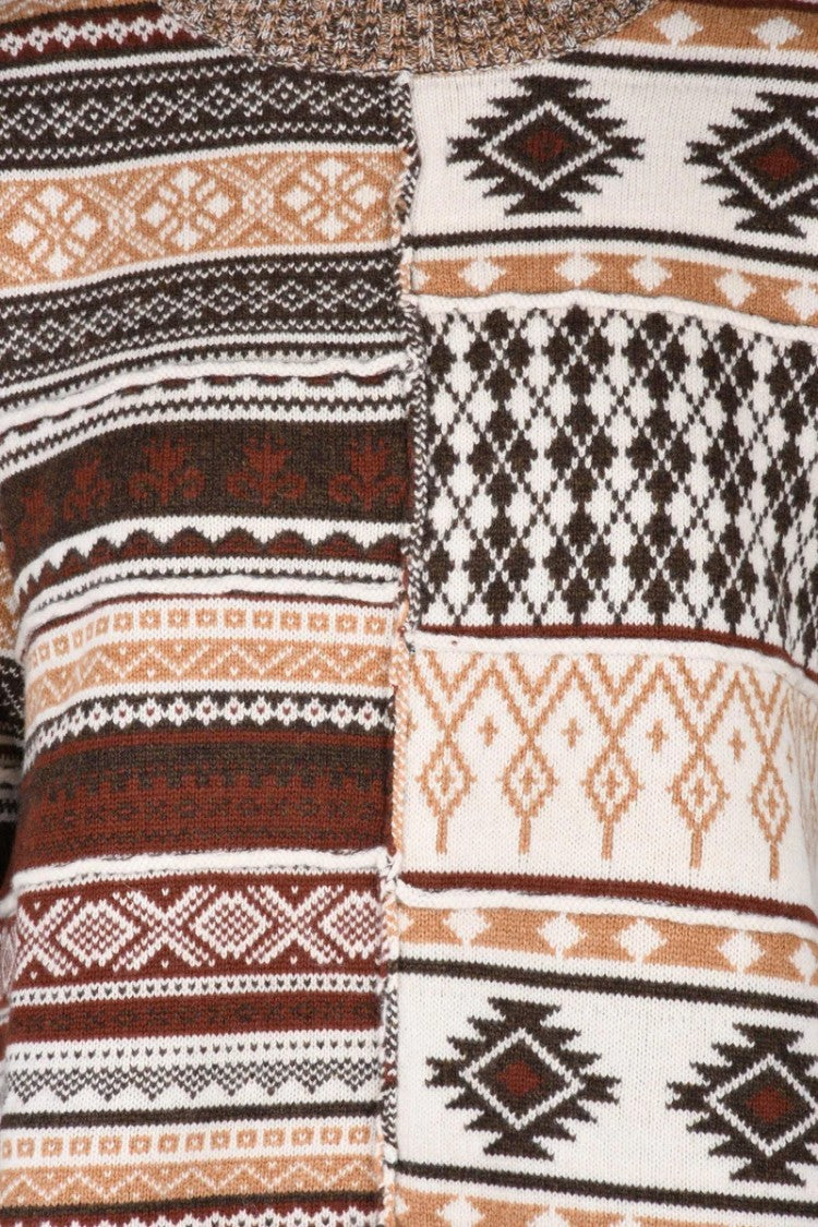 Ballantyne Crew Neck Sweater - Brown/Beige