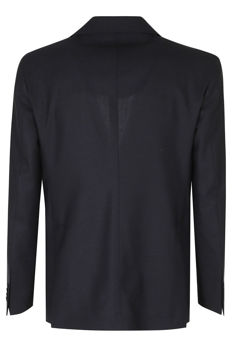 Tagliatore Blue Single-Breasted One-Pleat Flannel Wool-Blend Suit