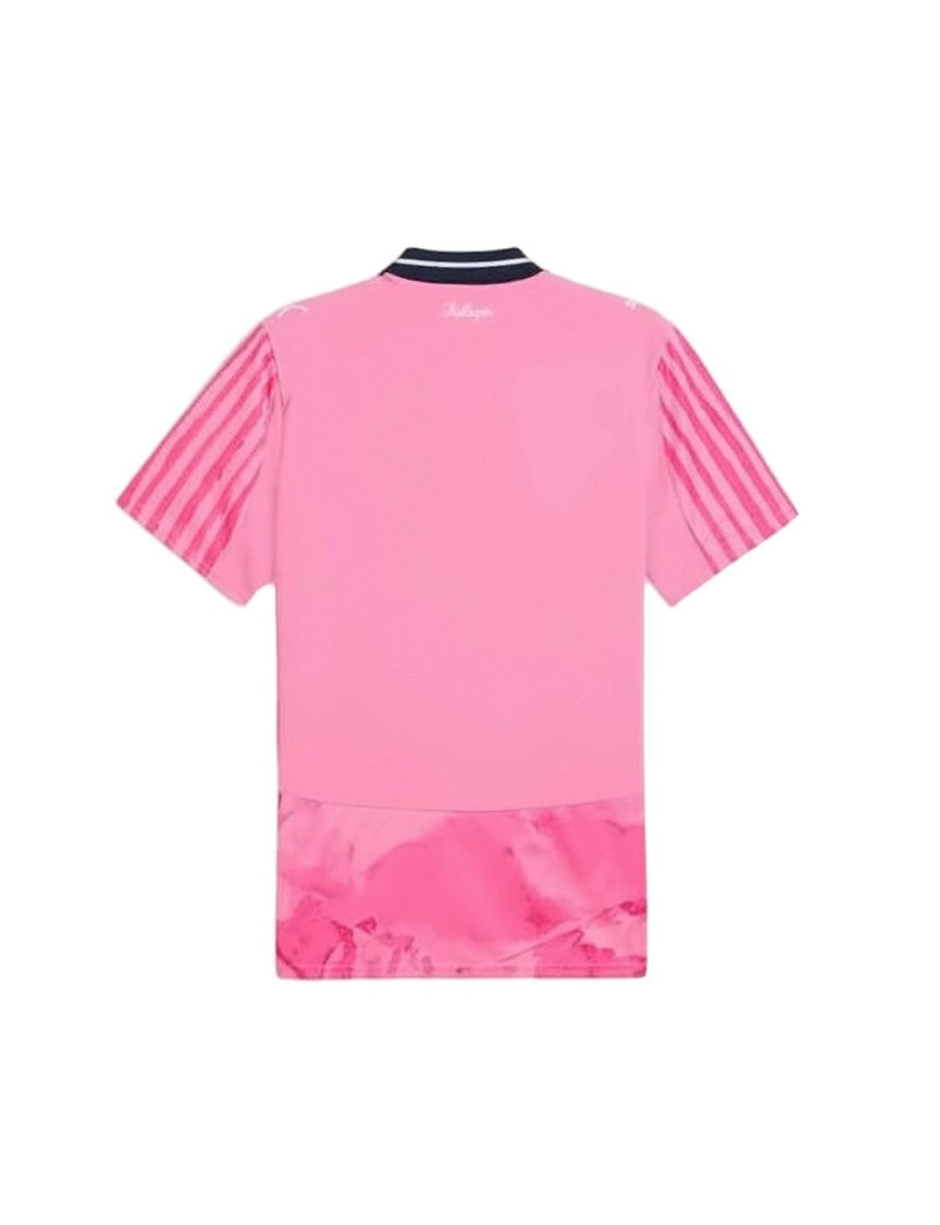 Puma Pink Polo Shirt With Marbled Design