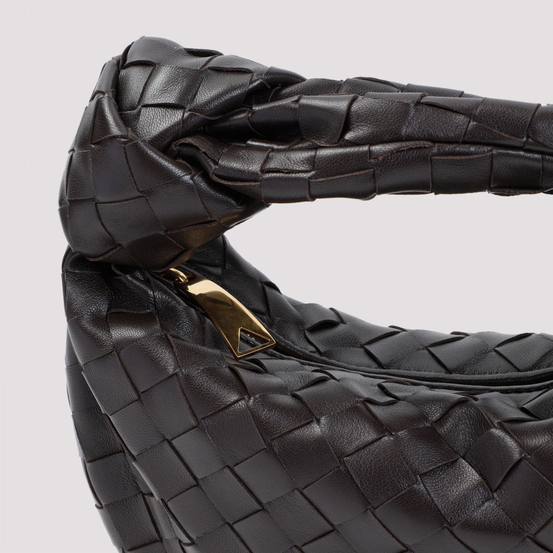 Bottega Veneta Mini Jodie Bag In Brown Intrecciato Leather