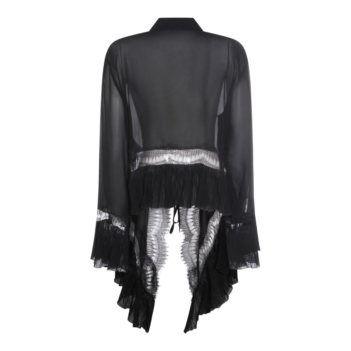 Blumarine Black Viscose Lace Shirt