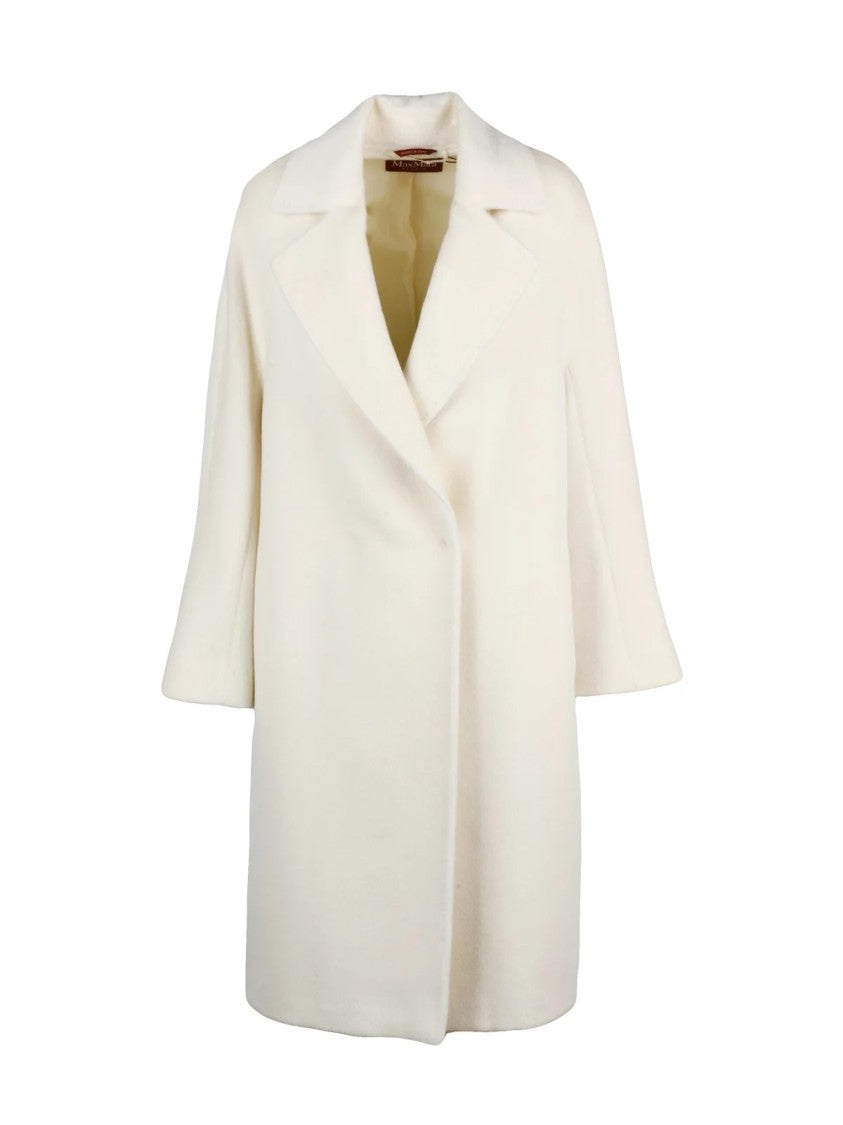Max Mara White Alpaca-Blend Sidney Coat