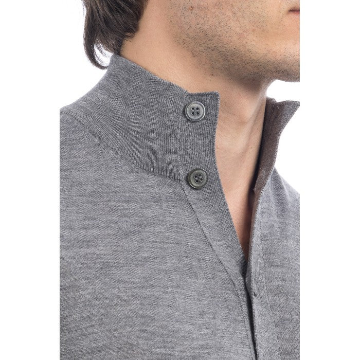 Filippo De Laurentiis Fine Knit Cardigan With High Collar