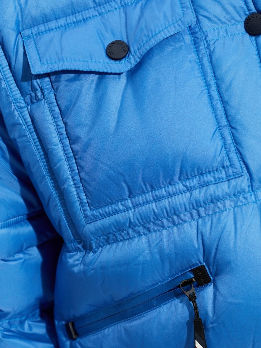 Moncler Grenoble Blue Mauduits Cropped Bomber Jacket