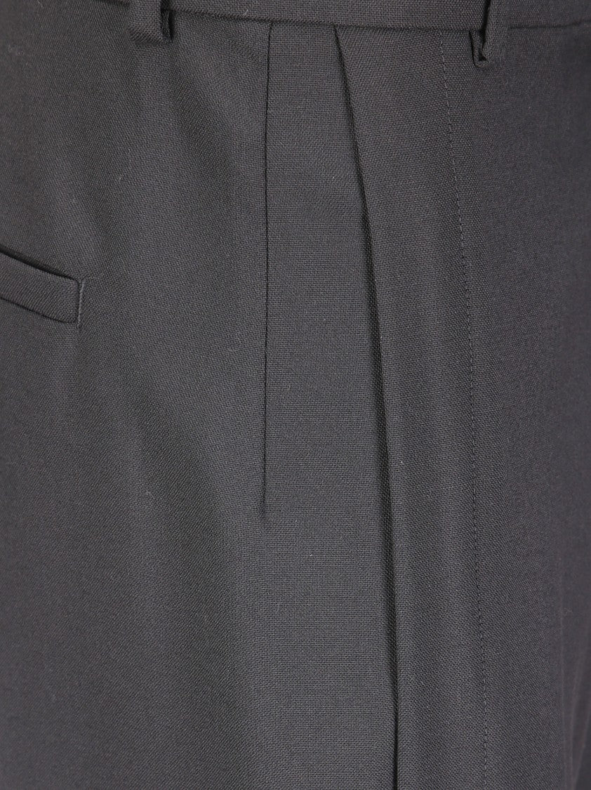 Sportmax Elegant Tailored Pants With Side Slits And Signature Snap Buttons