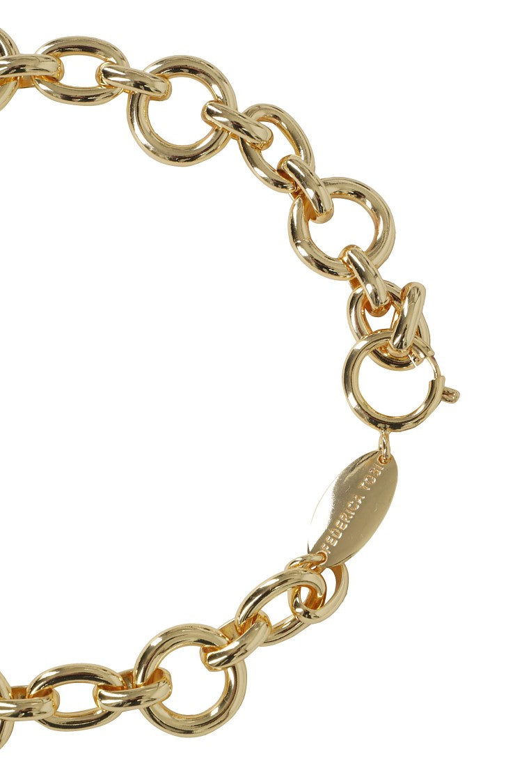 Federica Tosi Gold Charlotte 18K Gold-Plated Bronze Metal Necklace