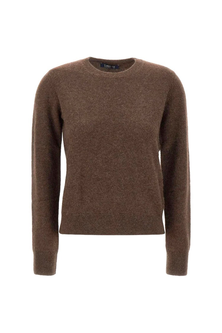 Max Mara Brown Smmvoliera Crew-Neck Yak Sweater