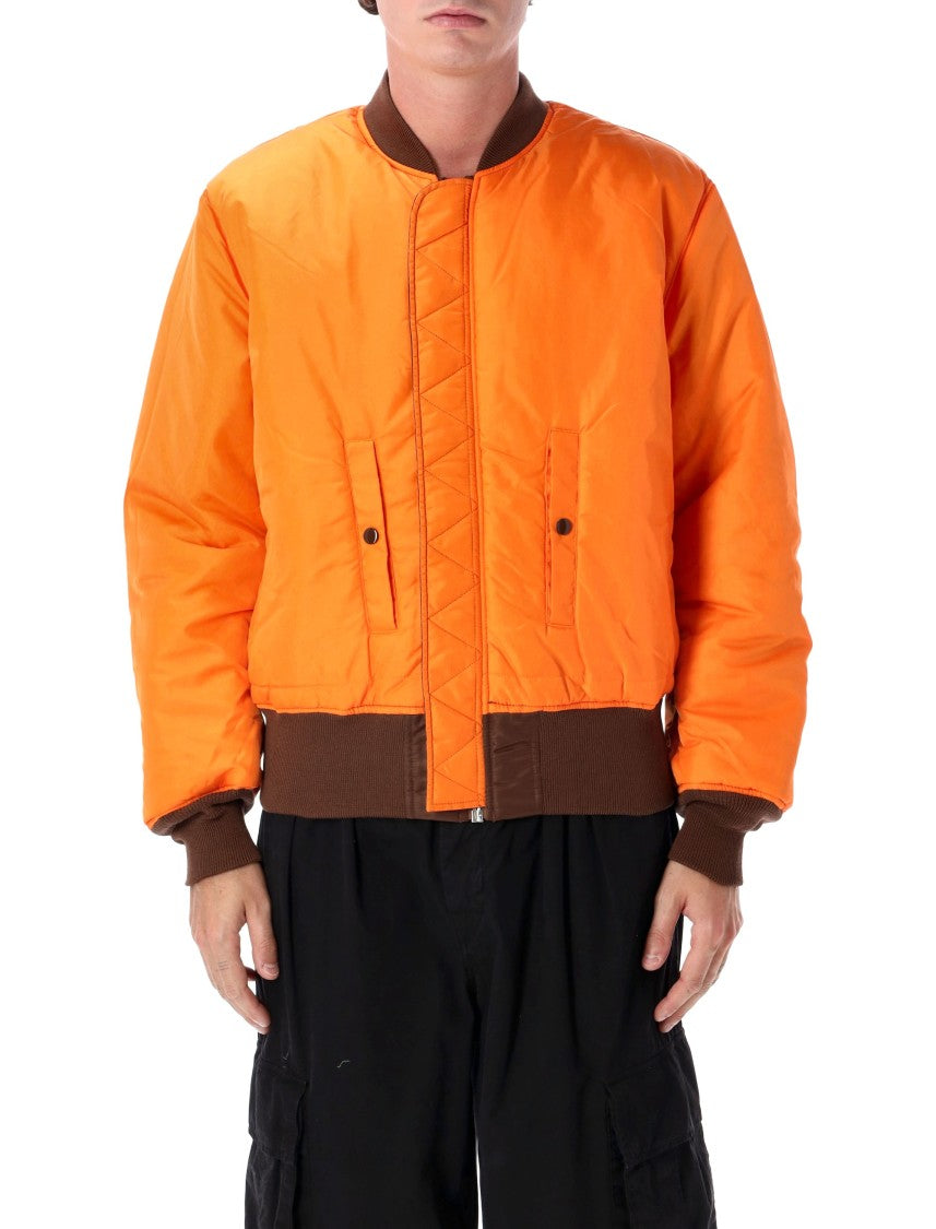 Alpha Industries Brown Reversible Utility Pocket Ma-1 Bomber Jacket