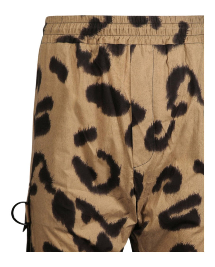 Stella Mccartney Leopard Print Drawstring Jogger Trousers With D-Ring Accents