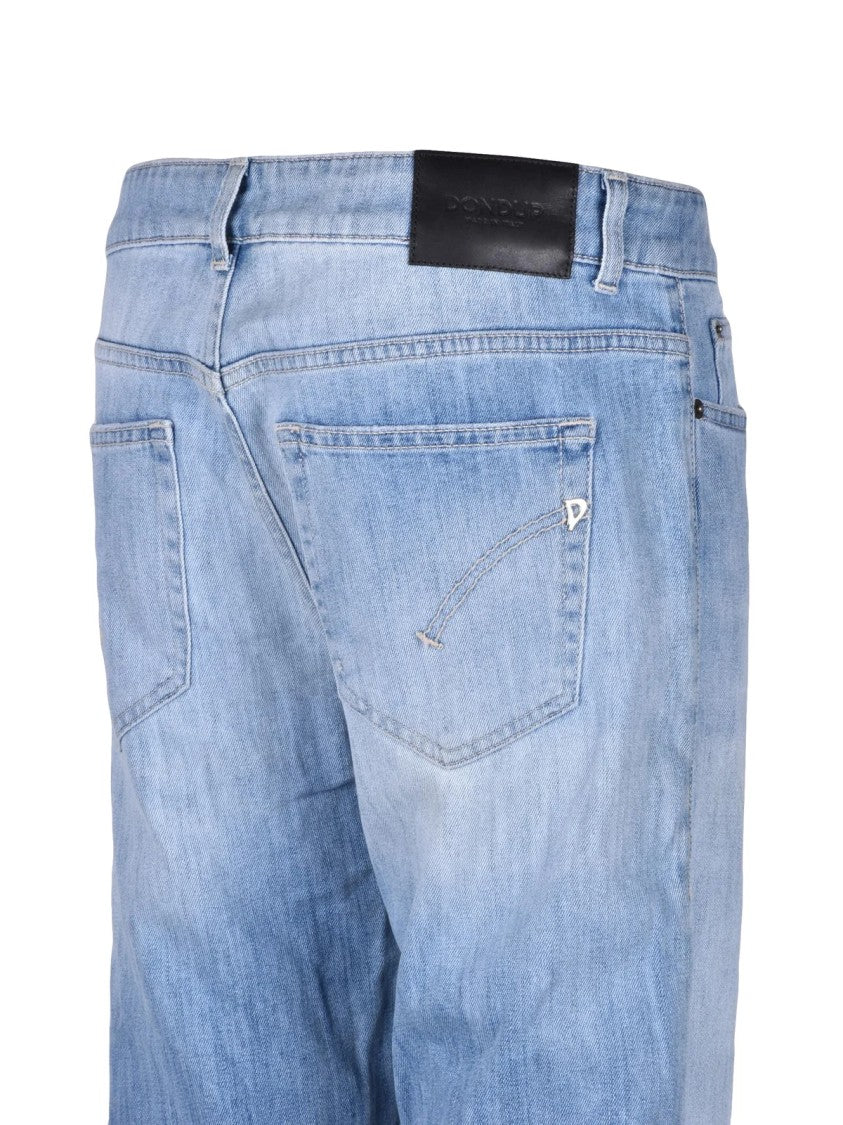 Dondup Rose Light Blue Tapered-Leg Stretch Cotton Jeans