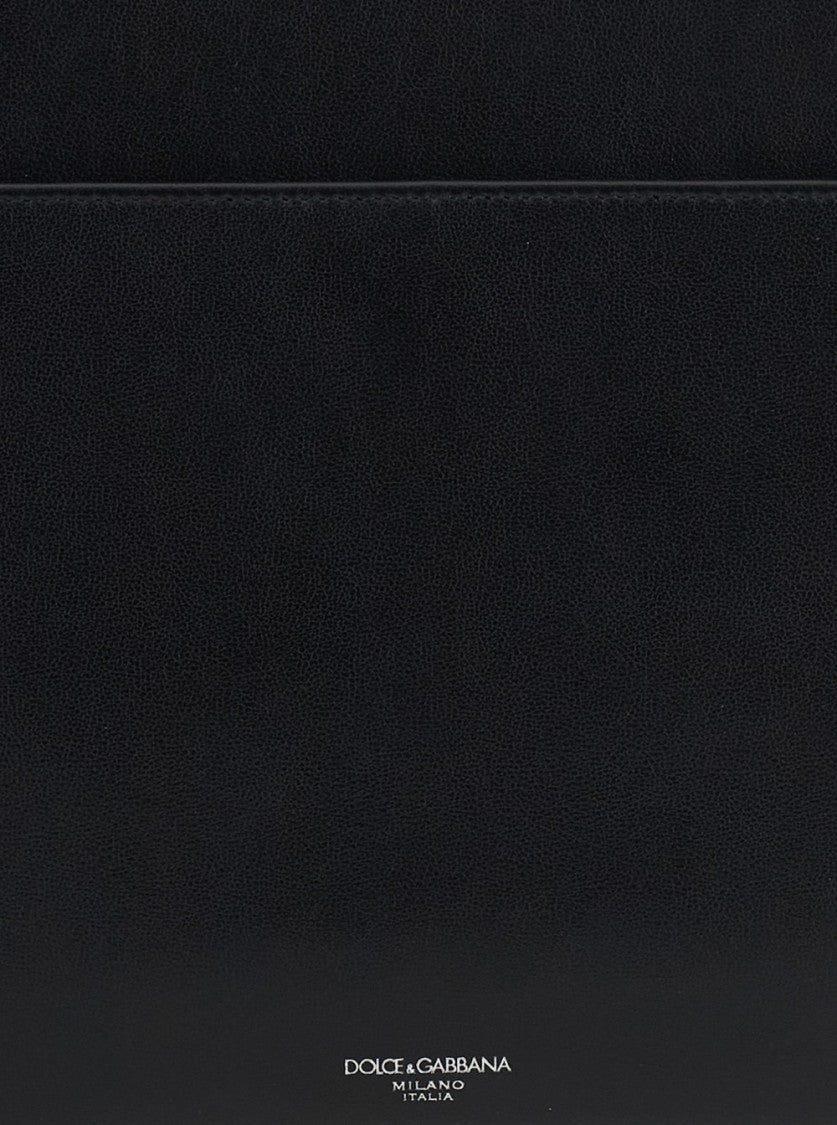 Dolce & Gabbana Black Leather Clutch