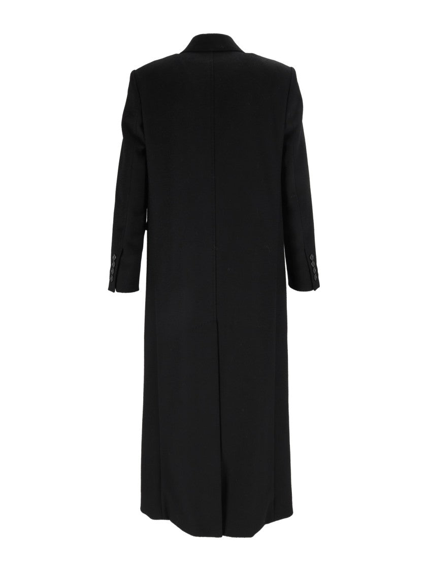 Max Mara Black Effige Double-Breasted Wool Coat