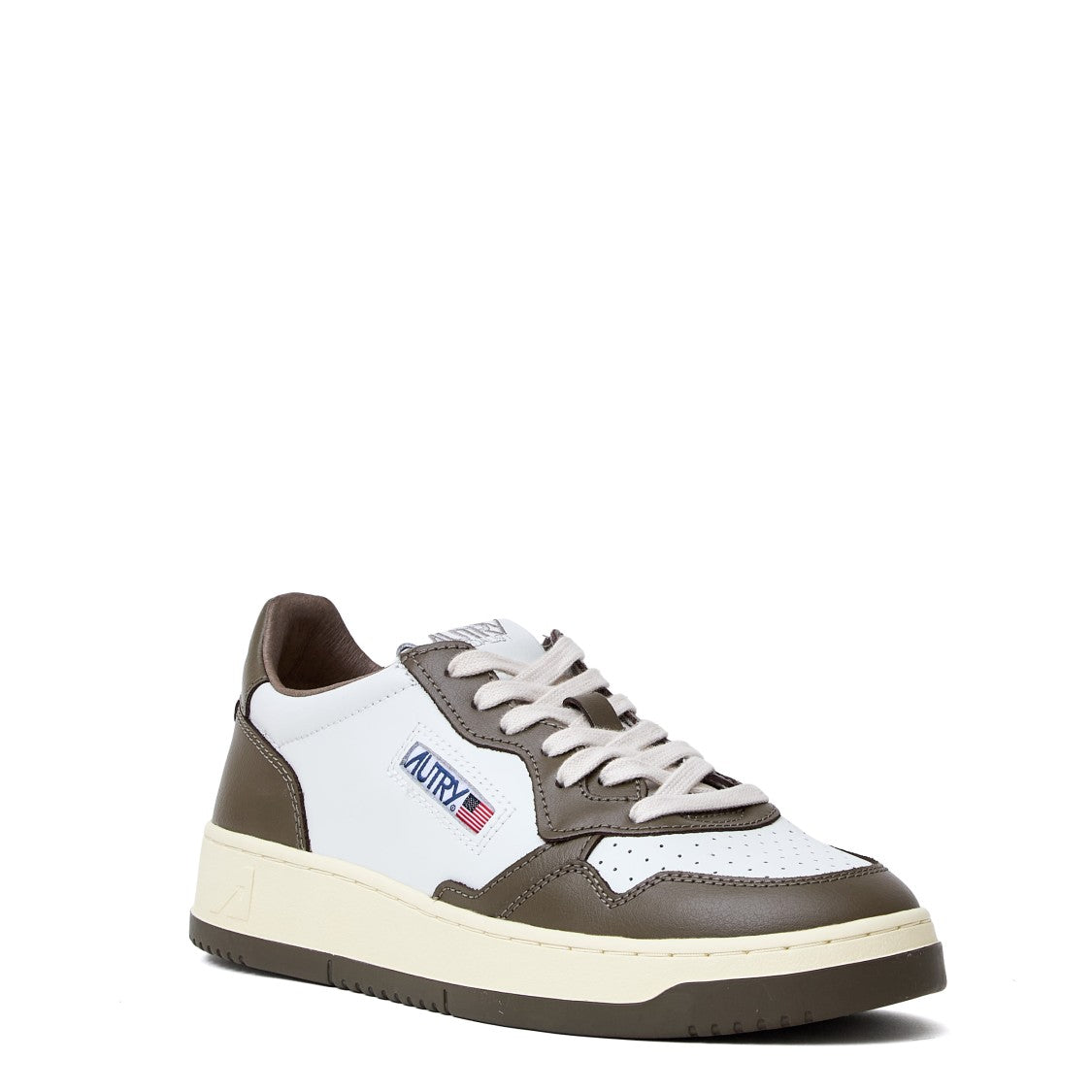 Autry White Chocolate Medalist Low Leather Sneakers