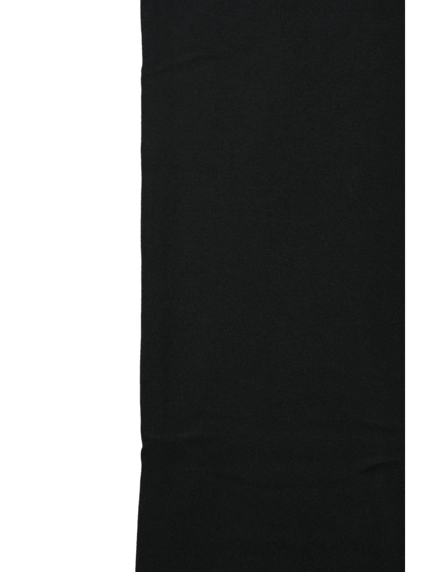 Alpha Studio Black Draping Rectangular Wool-Cashmere Stole