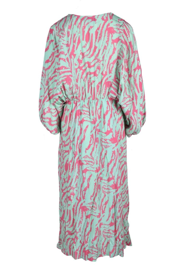 Ebarrito Multicolor Abstract Polyester Dress