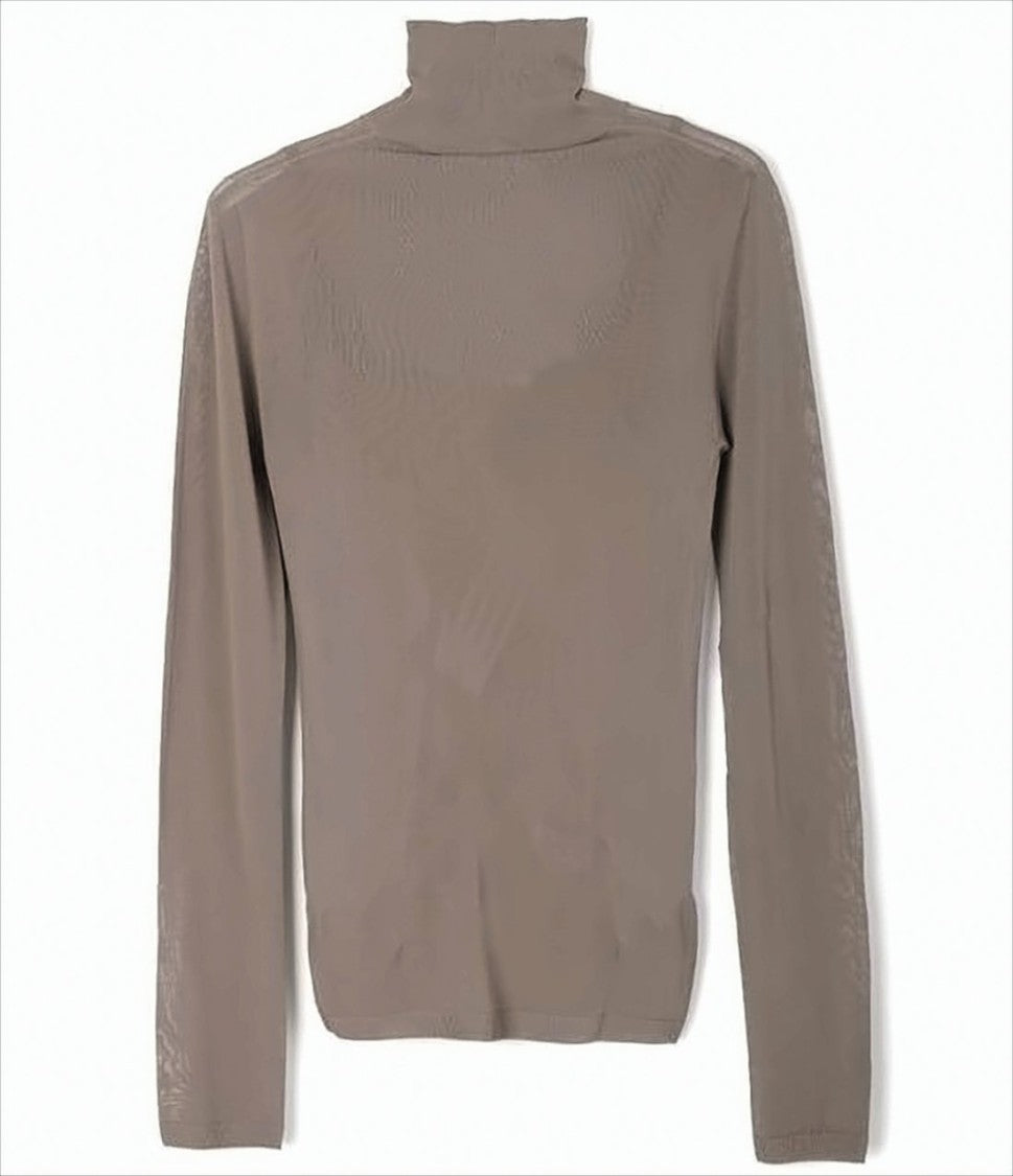 Max Mara Long-Sleeved Turtleneck Top With Ribbed Details