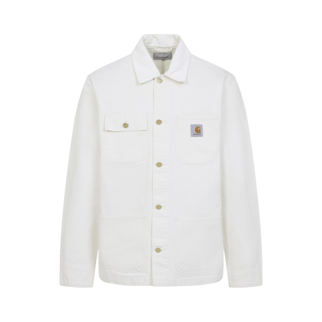 Carhartt Wip White Cotton Jacket With And Functional Pockets