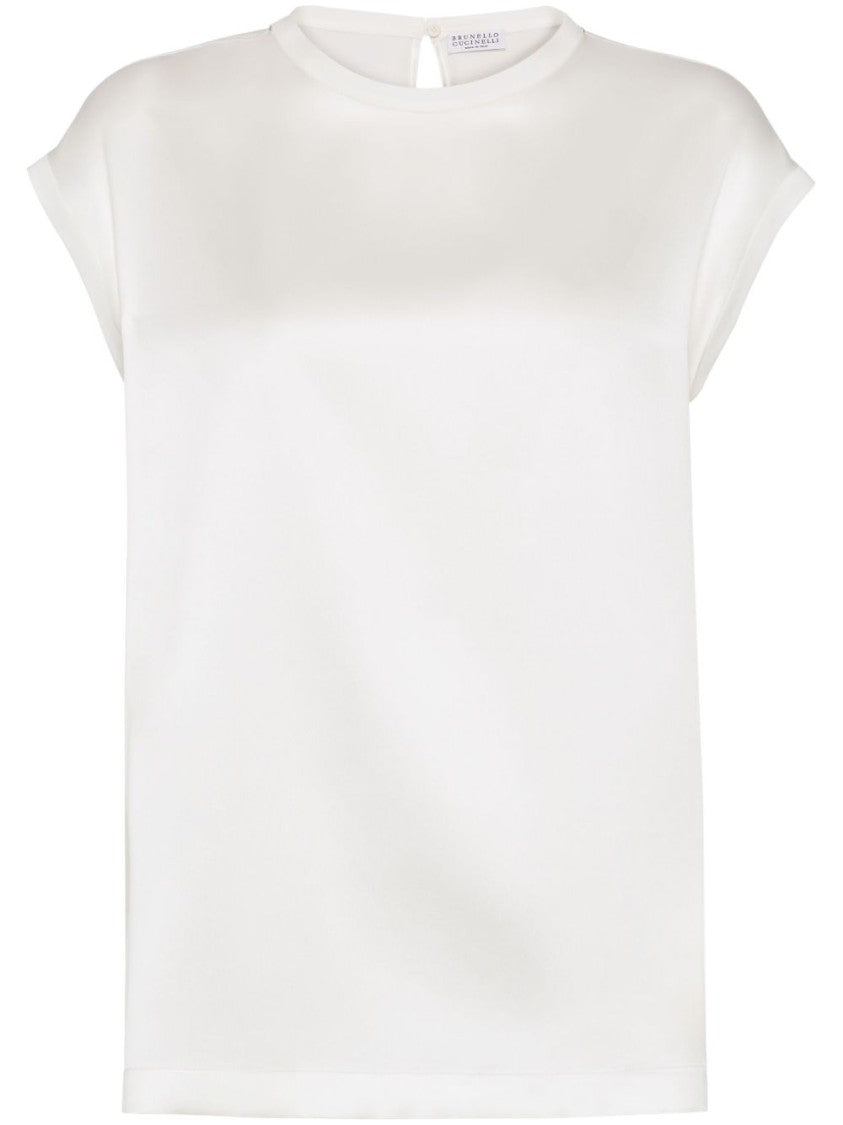 Brunello Cucinelli White Crew Neck T-Shirt