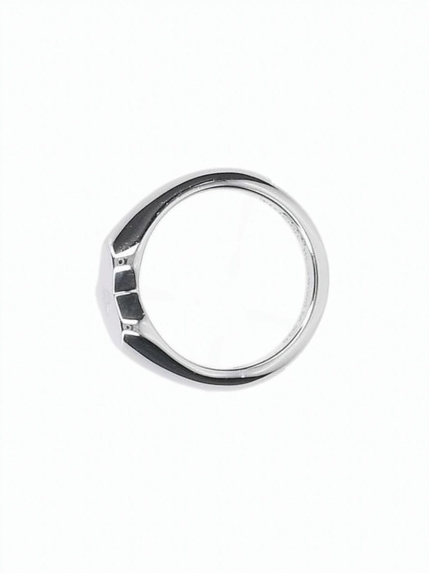 Vivienne Westwood Silver Heart-Shaped Engraved Emblem Ring