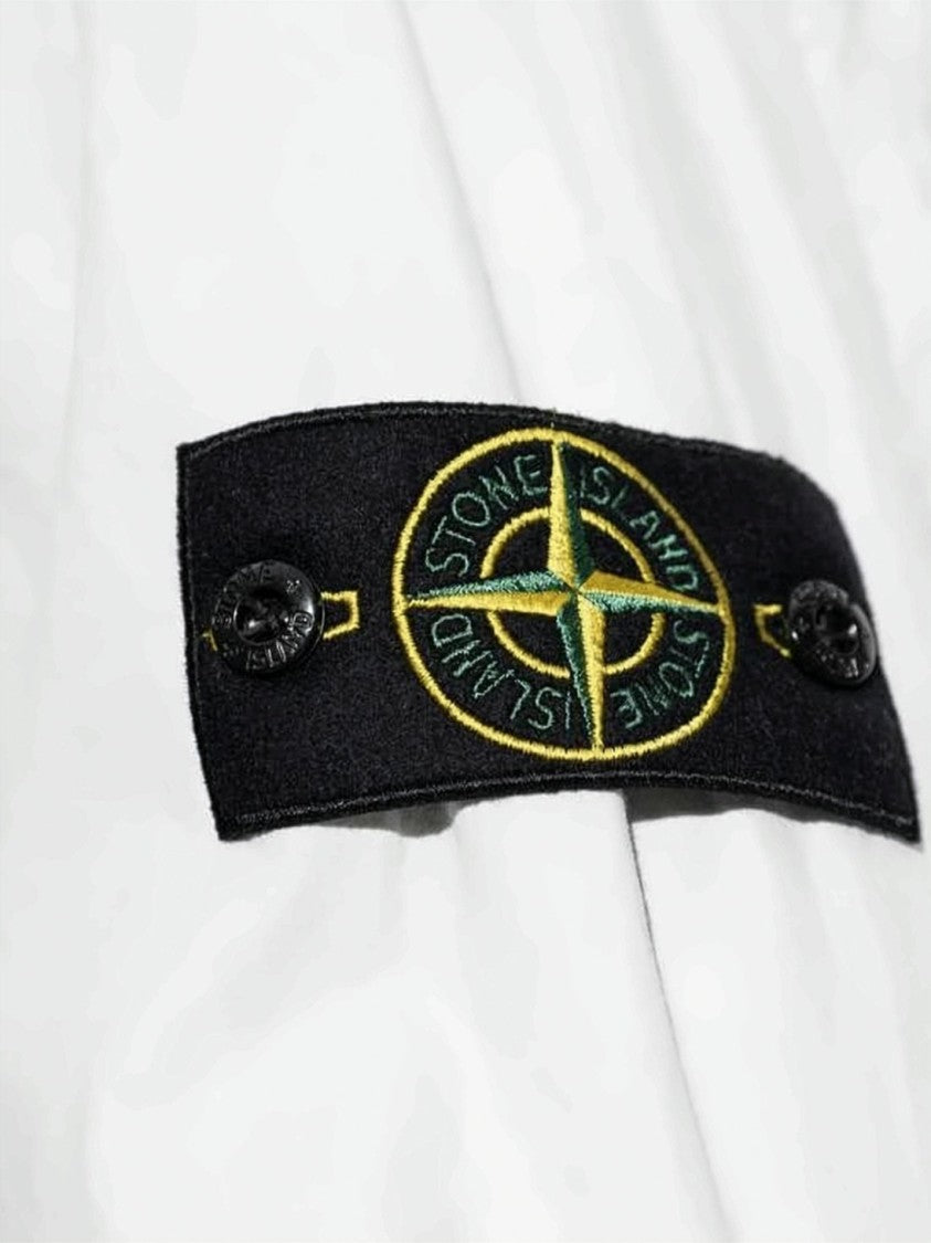 Stone Island Stone Island Minimalist White Jacket With Flap Pocket