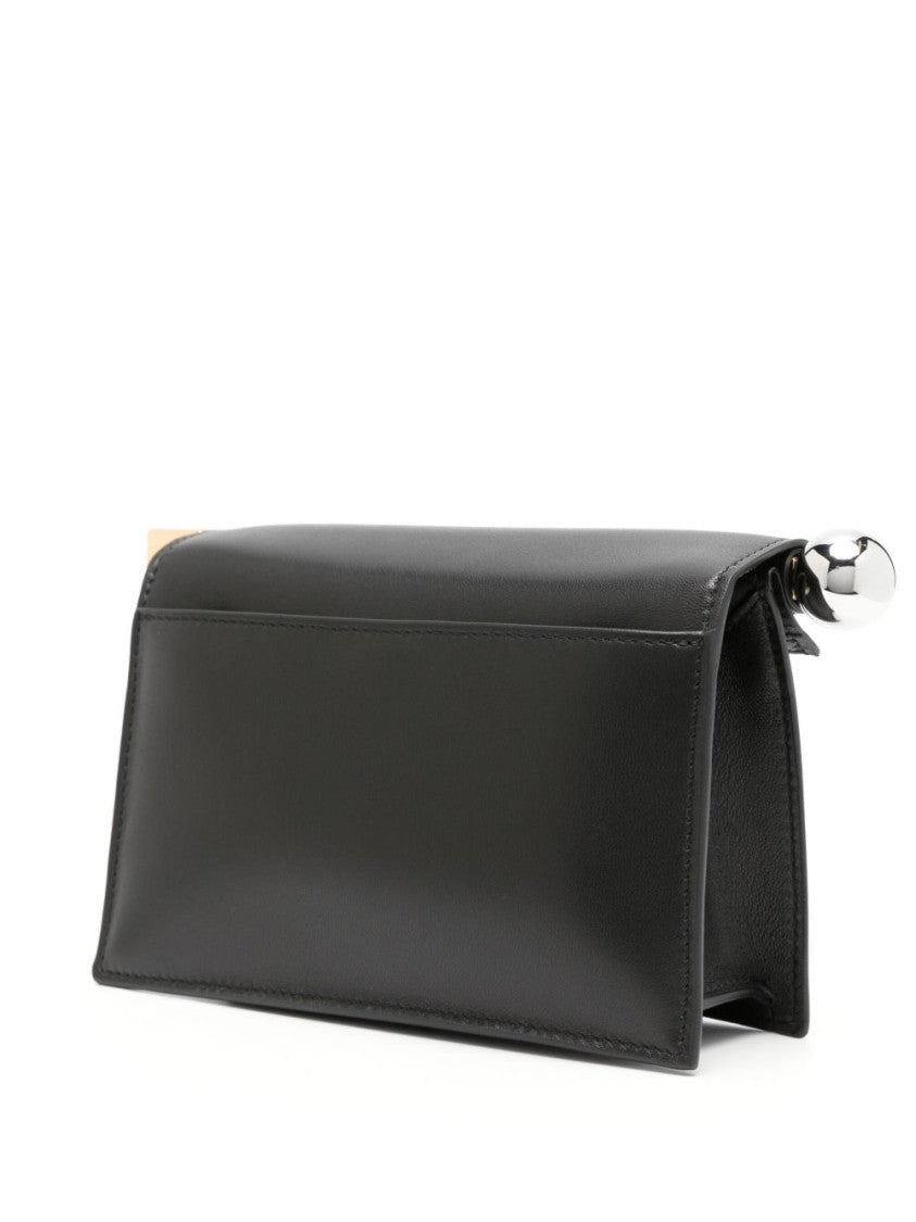 Jacquemus Black Rectangular Metallic Closure Shoulder Bag