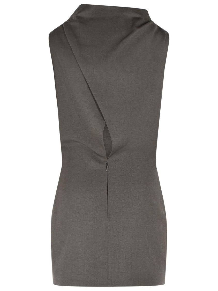 Khaite 'Astor' Mini Dress In Virgin Wool