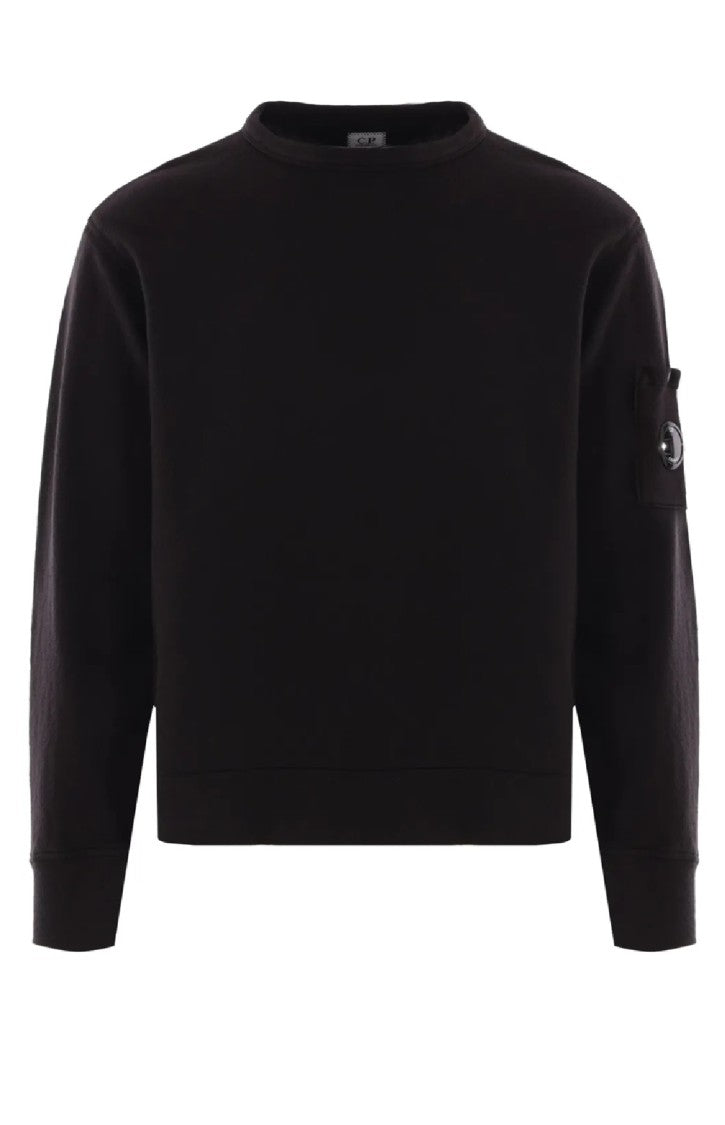 C.P. Company Black Crewneck Sweatshirt With Relaxed Fit