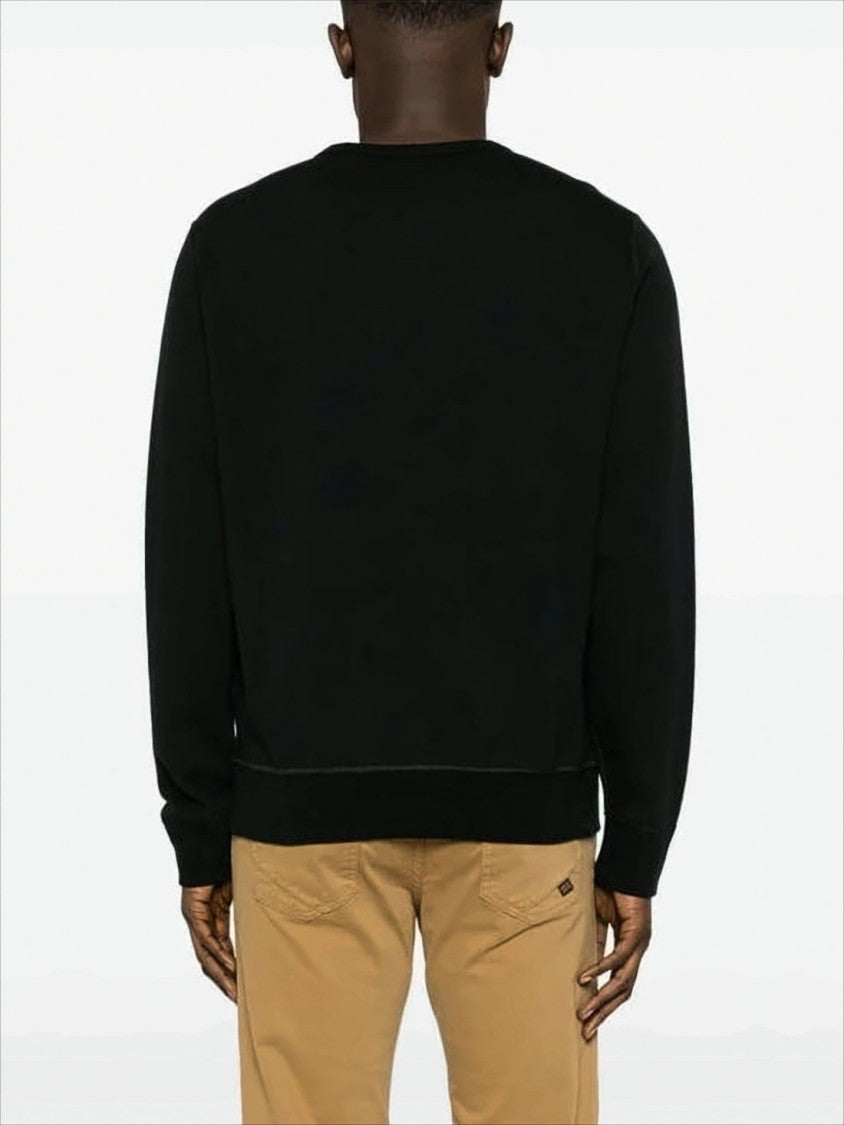 Polo Ralph Lauren Black Crewneck Sweater With Embroidered Logo And Ribbed Hem