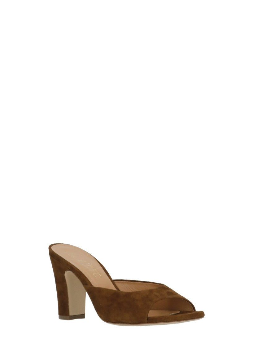 Juilie Dee Brown Squared Toe Suede Sandals