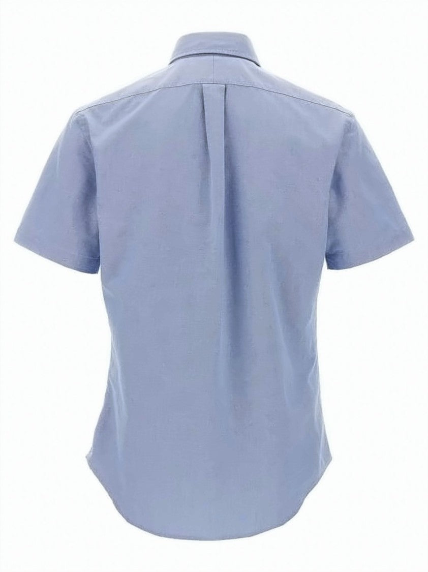 Polo Ralph Lauren Custom Fit Blue Short-Sleeved Button-Up Shirt