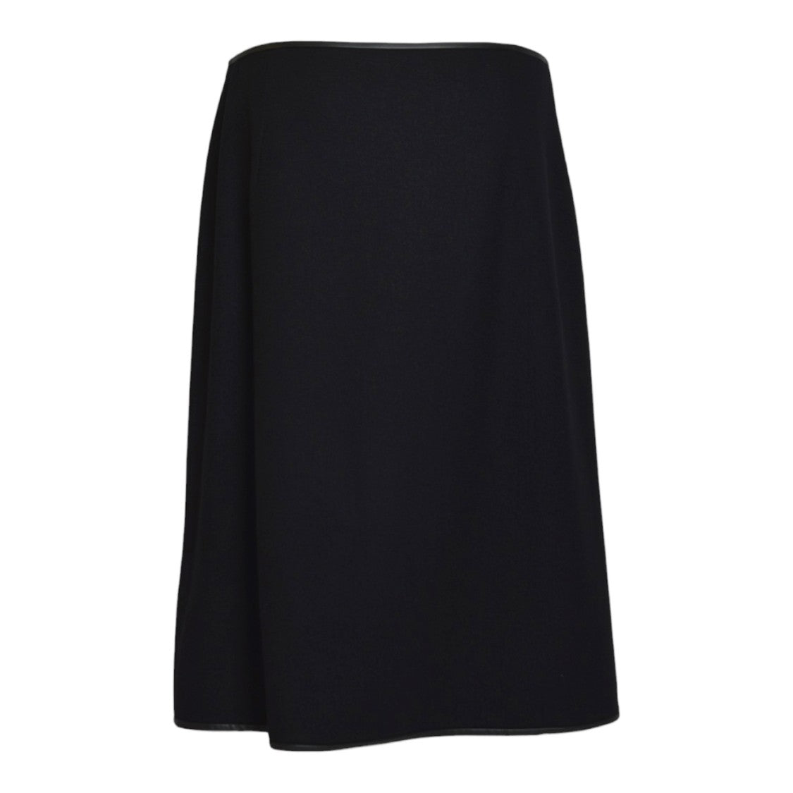 Jil Sander Straight Silhouette Black Skirt With Vertical Zipper